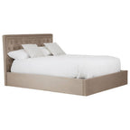 Hannah Mink Velvet Ottoman King Bed