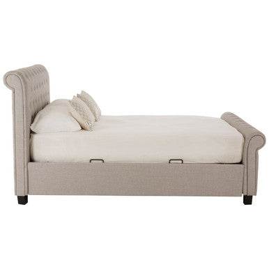 Orlando Light Grey Ottoman King Bed