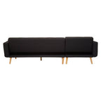 Hansa Hagen Black Large Corner Sofa Bed