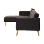 Hansa Hagen Black Large Corner Sofa Bed