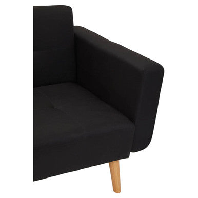 Hansa Hagen Black Large Corner Sofa Bed