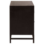 Lombok Black 2 Drawer Bedside Table