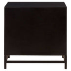 Lombok Black 2 Drawer Bedside Table