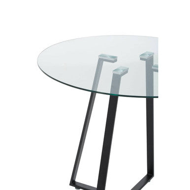 Metropolitan Matte Black Lattice Dining Table