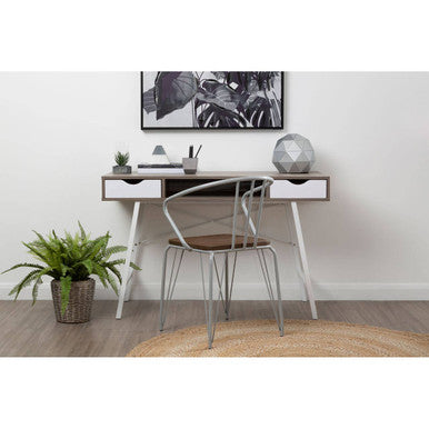 Bradbury Two Drawer Light Oak Veneer Desk