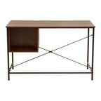 Bradbury Dark Walnut Veneer Desk With Drawers