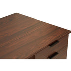 Bradbury Dark Walnut Veneer Desk With Drawers