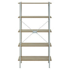 Bradbury Five Tier Natural Oak Shelf Unit
