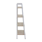 Bradbury Four Tier Natural Oak Veneer Ladder Shelf Unit