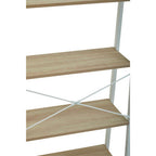 Bradbury Four Tier Natural Oak Veneer Ladder Shelf Unit