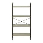 Bradbury Four Tier Grey Oak Veneer Ladder Shelf Unit
