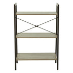 Bradbury Three Tier Grey Oak Veneer Ladder Shelf Unit
