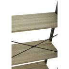 Bradbury Three Tier Grey Oak Veneer Ladder Shelf Unit