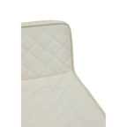 Baina White And Gold Bar Stool With Square Base