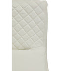 Baina White And Gold Bar Stool With Round Base