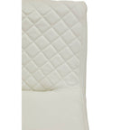 Baina White And Gold Bar Stool With Round Base