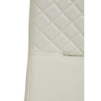 Baina White And Gold Bar Stool With Round Base