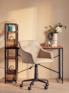 Laxton Red Pomelo Desk With Shelves