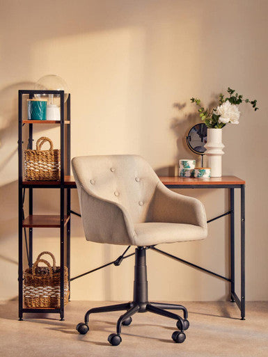 Laxton Red Pomelo Desk With Shelves