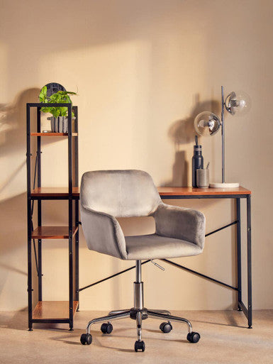 Laxton Red Pomelo Desk With Shelves
