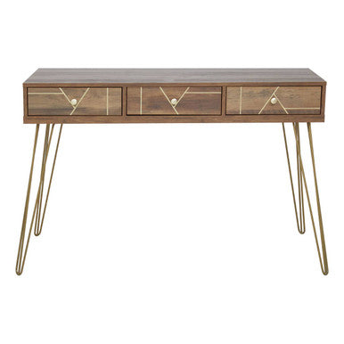 Flori Three Drawer Desk