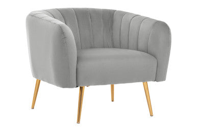 Larissa Grey Velvet Chair