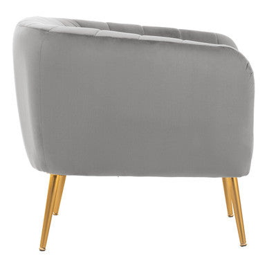 Larissa Grey Velvet Chair