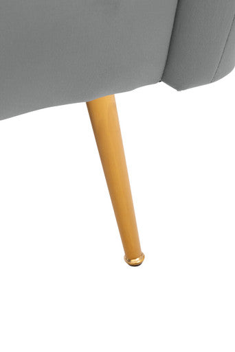Larissa Grey Velvet Chair