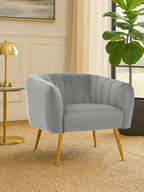 Larissa Grey Velvet Chair