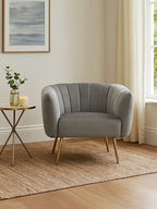 Larissa Grey Velvet Chair