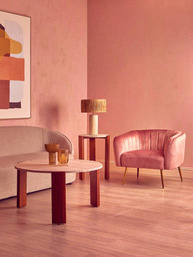 Larissa Pink Velvet Chair