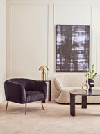Larissa Black Velvet Chair