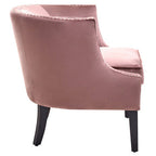 Larissa Pink Velvet Studded Chair