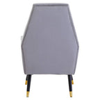Loretta Grey Velvet Button Detail Chair