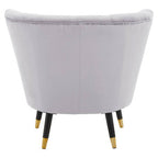 Loretta Grey Velvet Shell Accent Chair