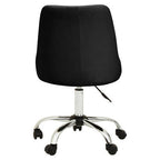 Brent Ribbed Black And Chrome Home Office Chair