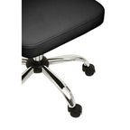 Brent Ribbed Black And Chrome Home Office Chair