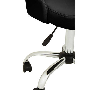 Brent Ribbed Black And Chrome Home Office Chair