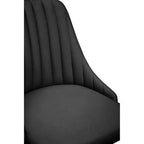 Brent Ribbed Black And Chrome Home Office Chair