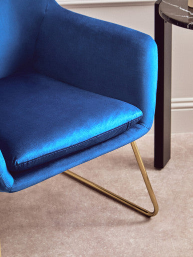 Xander Midnight Velvet Armchair
