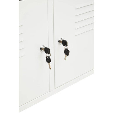 Academy Two Door White Locker Cabinet