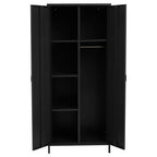 Academy Black Two Door Locker Style Wardrobe