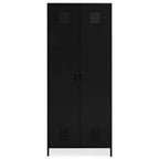 Academy Black Two Door Locker Style Wardrobe