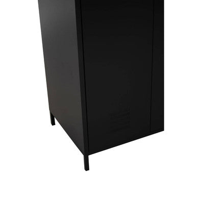 Academy Black Two Door Locker Style Wardrobe