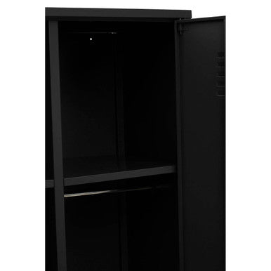 Academy Black Two Door Locker Style Wardrobe