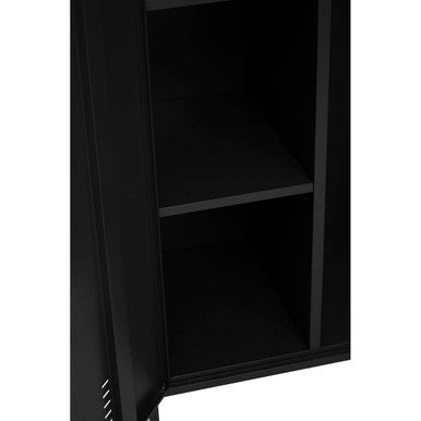 Academy Black Two Door Locker Style Wardrobe