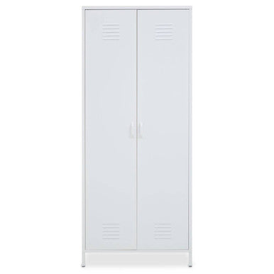 Academy White Two Door Locker Style Wardrobe
