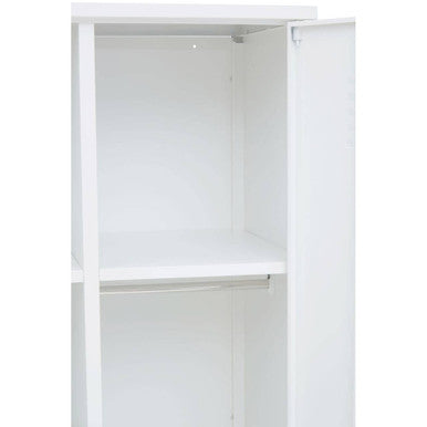 Academy White Two Door Locker Style Wardrobe