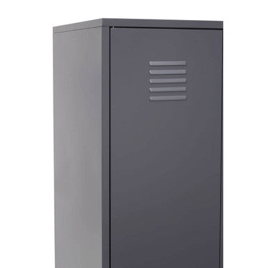 Academy Grey Two Door Locker Style Wardrobe