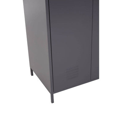 Academy Grey Two Door Locker Style Wardrobe